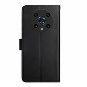 For Honor Magic4 Pro Genuine Leather Fingerprint-proof Horizontal Flip Phone Case(Black)