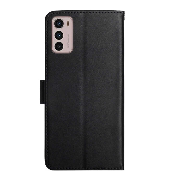 For Motorola Moto G42 Genuine Leather Fingerprint-proof Horizontal Flip Phone Case(Black)