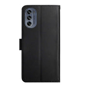 For Motorola Moto G62 5G Genuine Leather Fingerprint-proof Horizontal Flip Phone Case(Black)