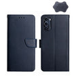 For Motorola Moto G52J 5G Genuine Leather Fingerprint-proof Horizontal Flip Phone Case(Blue) - Motorola Cases by PMC TechLife | Online Shopping South Africa | PMC TechLife | Buy Now Pay Later Mobicred