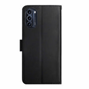 For Motorola Moto G52J 5G Genuine Leather Fingerprint-proof Horizontal Flip Phone Case(Black)