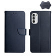 For Motorola Moto G71S Genuine Leather Fingerprint-proof Horizontal Flip Phone Case(Blue) - free shipping - PMC TechLife - Order now!