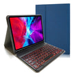 RK11D Backlight Cloth Texture Detachable Magnetic Bluetooth Keyboard Horizontal Flip Leather Tablet Case for iPad Pro 11 2020 / 2018 with Holder & Pen Slot(Blue) - For iPad Pro by PMC TechLife | Online Shopping South Africa | PMC TechLife