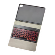 RK11D Backlight Cloth Texture Detachable Magnetic Bluetooth Keyboard Horizontal Flip Leather Tablet Case for iPad Pro 11 2020 / 2018 with Holder & Pen Slot(Blue)