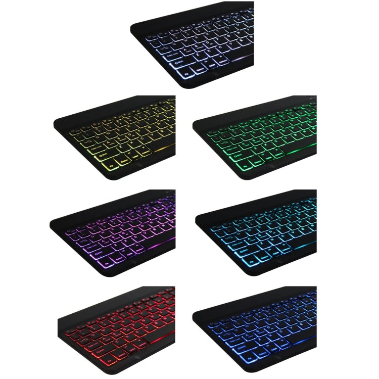RK11D Backlight Cloth Texture Detachable Magnetic Bluetooth Keyboard Horizontal Flip Leather Tablet Case for iPad Pro 11 2020 / 2018 with Holder & Pen Slot(Blue)