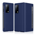 For Huawei Mate X2 Litchi Texture Horizontal Flip Leather Phone Case with Smart Touch Call Display ID(Blue) - Huawei Cases by PMC TechLife | Online Shopping South Africa | PMC TechLife | Buy Now Pay Later Mobicred