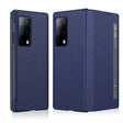 For Huawei Mate X2 Cross Texture Horizontal Flip Leather Phone Case with Smart Touch Call Display ID(Dark Blue) - Huawei Cases by PMC TechLife | Online Shopping South Africa | PMC TechLife | Buy Now Pay Later Mobicred