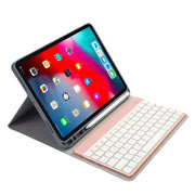 RK11A Backlight TPU Multi Color Light Bluetooth Keyboard Horizontal Flip Leather Tablet Case for iPad Pro 11 2020 / 2018 with Holder & Pen Slot(Red)