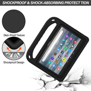 For Amazon Fire 7 2022 Handle EVA Shockproof Tablet Case with Triangle Holder(Black)