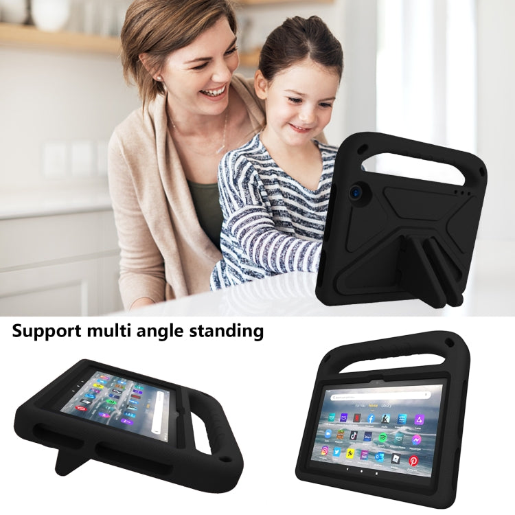 For Amazon Fire 7 2022 Handle EVA Shockproof Tablet Case with Triangle Holder(Black)