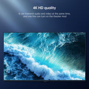 For HDMI 3m 2.0 Version  HD Cable 19 + 1 Standard Oxygen-Free Copper Metal Sshell 4K TV Flat Cable(Gun Black + Nylon Mesh)