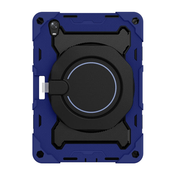 For OPPO Pad Armor Contrast Color Silicone + PC Tablet Case(Navy Blue)