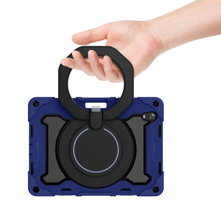 For OPPO Pad Armor Contrast Color Silicone + PC Tablet Case(Navy Blue)