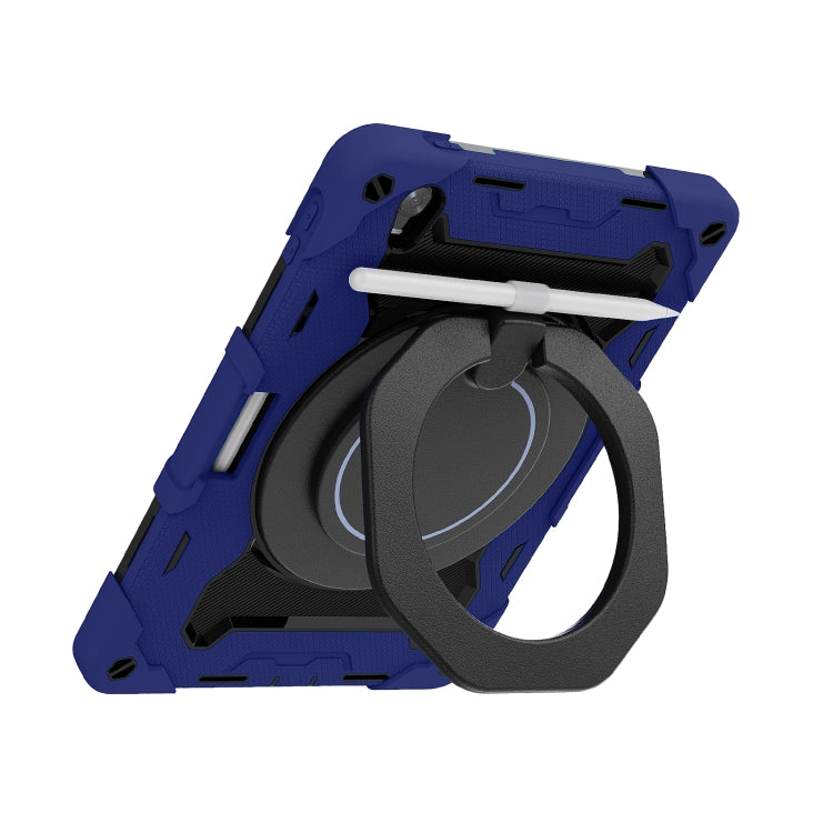 For OPPO Pad Armor Contrast Color Silicone + PC Tablet Case(Navy Blue)