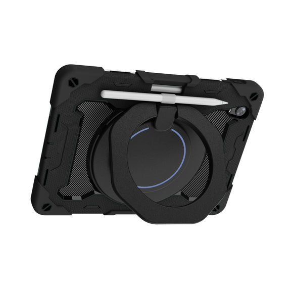 For OPPO Pad Armor Contrast Color Silicone + PC Tablet Case(Black)