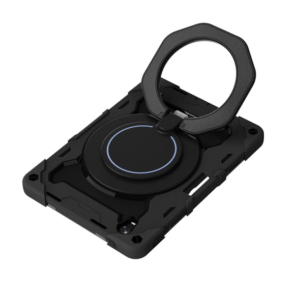 For OPPO Pad Armor Contrast Color Silicone + PC Tablet Case(Black)