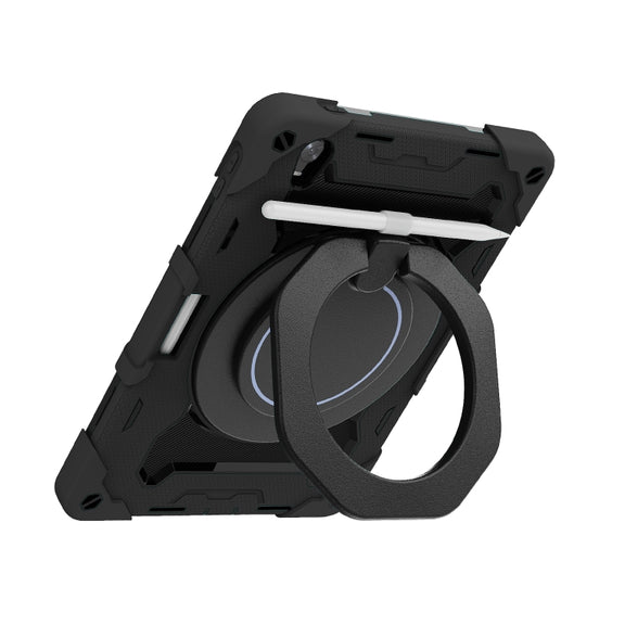 For OPPO Pad Armor Contrast Color Silicone + PC Tablet Case(Black)