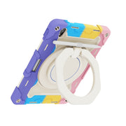 For OPPO Pad Armor Contrast Color Silicone + PC Tablet Case(Colorful Pink)