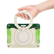 For OPPO Pad Armor Contrast Color Silicone + PC Tablet Case(Colorful Green)
