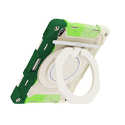 For OPPO Pad Armor Contrast Color Silicone + PC Tablet Case(Colorful Green)