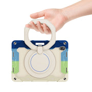 For OPPO Pad Armor Contrast Color Silicone + PC Tablet Case(Colorful Blue)