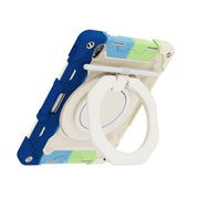 For OPPO Pad Armor Contrast Color Silicone + PC Tablet Case(Colorful Blue)