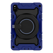 For Huawei MatePad 10.4 Armor Contrast Color Silicone + PC Tablet Case(Navy Blue)