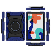 For Huawei MatePad 10.4 Armor Contrast Color Silicone + PC Tablet Case(Navy Blue)