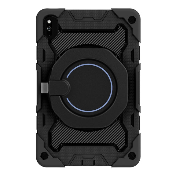 For Huawei MatePad 10.4 Armor Contrast Color Silicone + PC Tablet Case(Black)