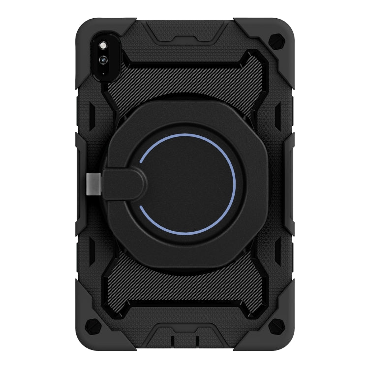 For Huawei MatePad 10.4 Armor Contrast Color Silicone + PC Tablet Case(Black)
