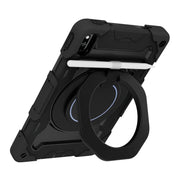 For Huawei MatePad 10.4 Armor Contrast Color Silicone + PC Tablet Case(Black)