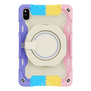 For Huawei MatePad 10.4 Armor Contrast Color Silicone + PC Tablet Case(Colorful Pink)