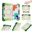 For Huawei MatePad 10.4 Armor Contrast Color Silicone + PC Tablet Case(Colorful Green) - Huawei by PMC TechLife | Online Shopping South Africa | PMC TechLife | Buy Now Pay Later Mobicred