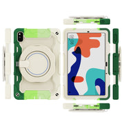 For Huawei MatePad 10.4 Armor Contrast Color Silicone + PC Tablet Case(Colorful Green)