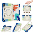 For Huawei MatePad 10.4 Armor Contrast Color Silicone + PC Tablet Case(Colorful Blue) - Huawei by PMC TechLife | Online Shopping South Africa | PMC TechLife | Buy Now Pay Later Mobicred