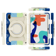 For Huawei MatePad 10.4 Armor Contrast Color Silicone + PC Tablet Case(Colorful Blue)