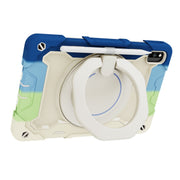 For Huawei MatePad 10.4 Armor Contrast Color Silicone + PC Tablet Case(Colorful Blue)