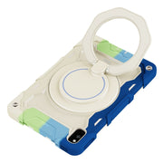 For Huawei MatePad 10.4 Armor Contrast Color Silicone + PC Tablet Case(Colorful Blue)