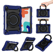 For Honor V6/Tablet V7 Armor Contrast Color Silicone + PC Tablet Case(Navy Blue)