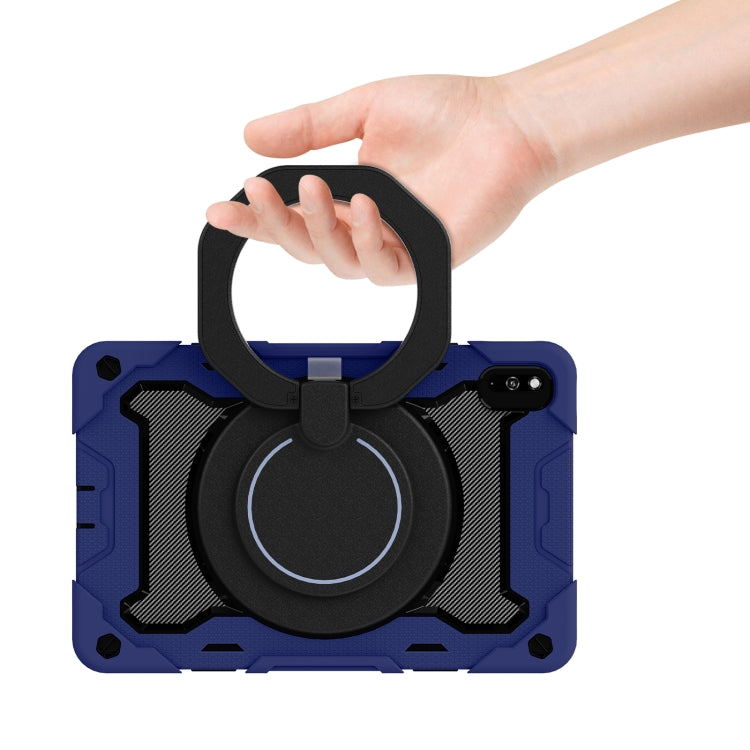 For Honor V6/Tablet V7 Armor Contrast Color Silicone + PC Tablet Case(Navy Blue)