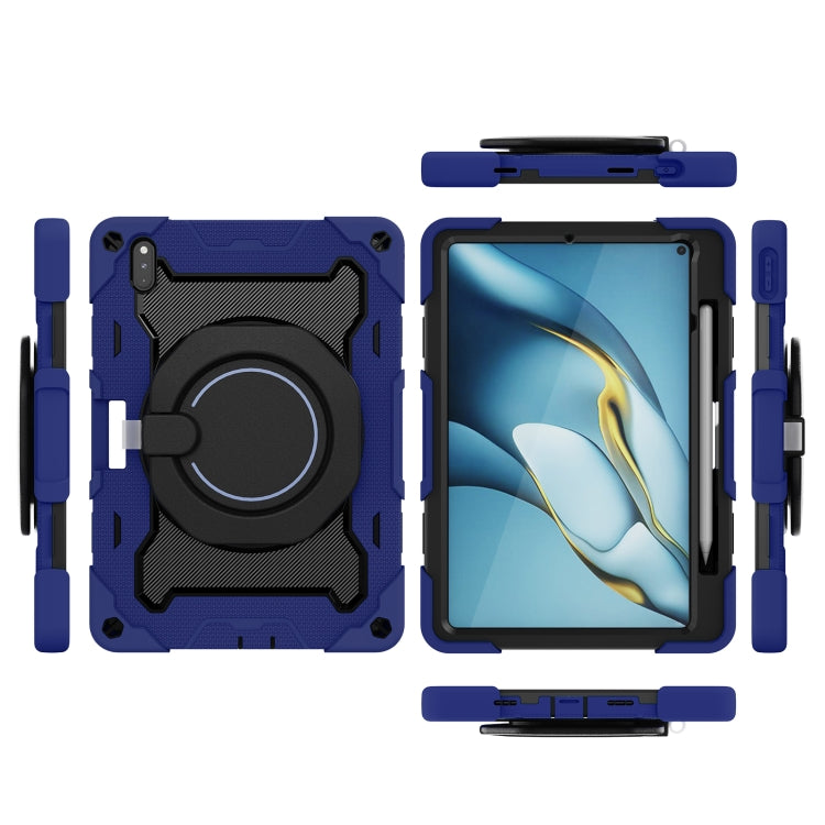 For Huawei Matepad Pro 10.8 Armor Contrast Color Silicone + PC Tablet Case(Navy Blue)