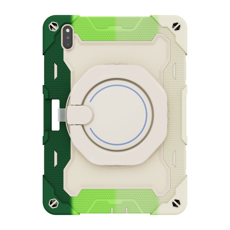 For Huawei Matepad Pro 10.8 Armor Contrast Color Silicone + PC Tablet Case(Colorful Green)