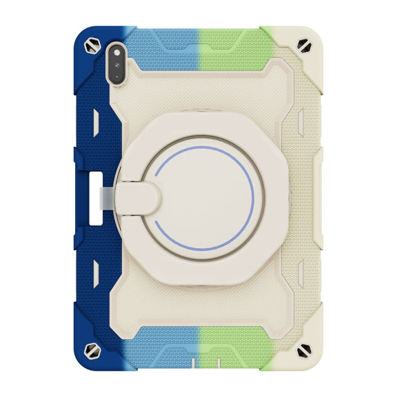 For Huawei Matepad Pro 10.8 Armor Contrast Color Silicone + PC Tablet Case(Colorful Blue)