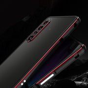 For Sony Xperia 1 IV Aurora Series Lens Protector + Metal Frame Protective Phone Case(Silver)