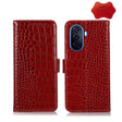 For Huawei Enjoy 50 CN / nova Y70 Plus / Y70 4G CN Crocodile Top Layer Cowhide Leather Phone Case(Red) - Huawei Cases by PMC TechLife | Online Shopping South Africa | PMC TechLife | Buy Now Pay Later Mobicred