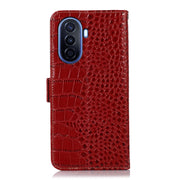 For Huawei Enjoy 50 CN / nova Y70 Plus / Y70 4G CN Crocodile Top Layer Cowhide Leather Phone Case(Red)