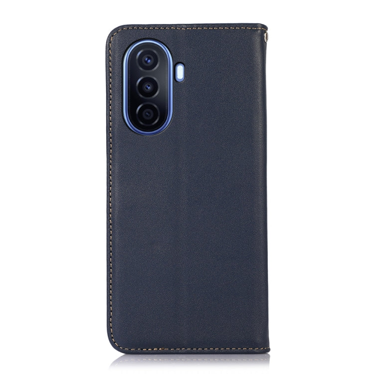 For Huawei Enjoy 50 CN / nova Y70 Plus / Y70 4G CN KHAZNEH Nappa Top Layer Cowhide Leather Phone Case(Blue)