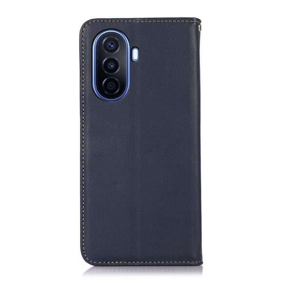 For Huawei Enjoy 50 CN / nova Y70 Plus / Y70 4G CN KHAZNEH Nappa Top Layer Cowhide Leather Phone Case(Blue)