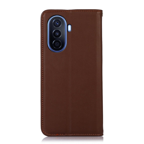 For Huawei Enjoy 50 CN / nova Y70 Plus / Y70 4G CN KHAZNEH Nappa Top Layer Cowhide Leather Phone Case(Brown)