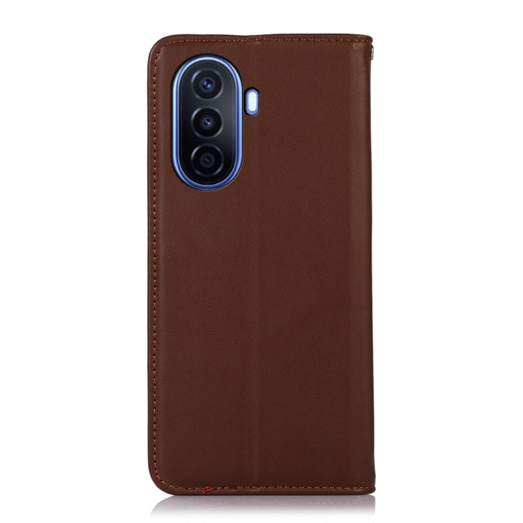 For Huawei Enjoy 50 CN / nova Y70 Plus / Y70 4G CN KHAZNEH Nappa Top Layer Cowhide Leather Phone Case(Brown)
